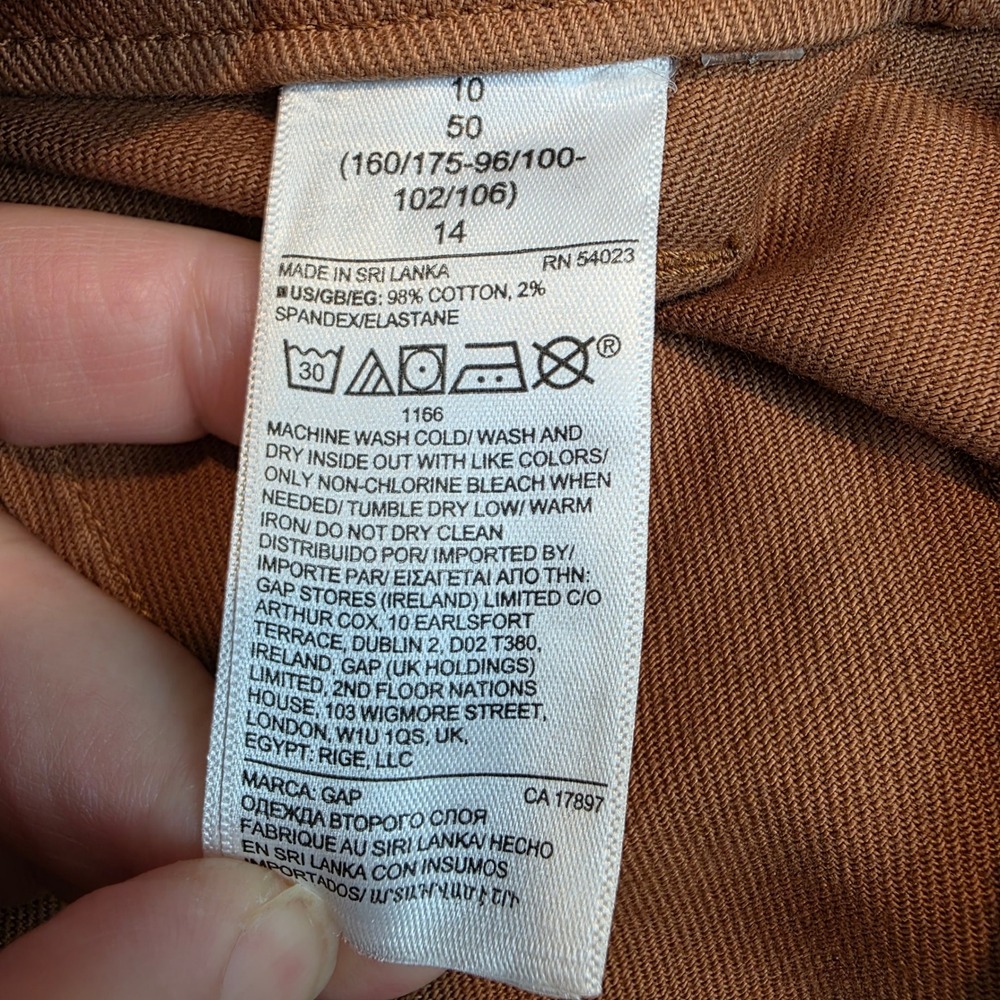 GAP Womens High Rise Utility Wide Leg Pant Spice Brown Preppy Pants sz 10 NWT - Picture 7 of 12